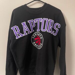 Bluenotes Black Crewneck Sweater with Purple and Red Accents